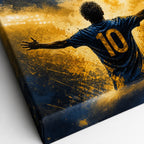 Number 10 Celebration Silhouette Canvas Wall Art canvas print detail
