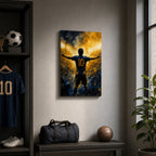 Number 10 Celebration Silhouette Canvas Wall Art 12×18 inch thin wrapped canvas wall mockup