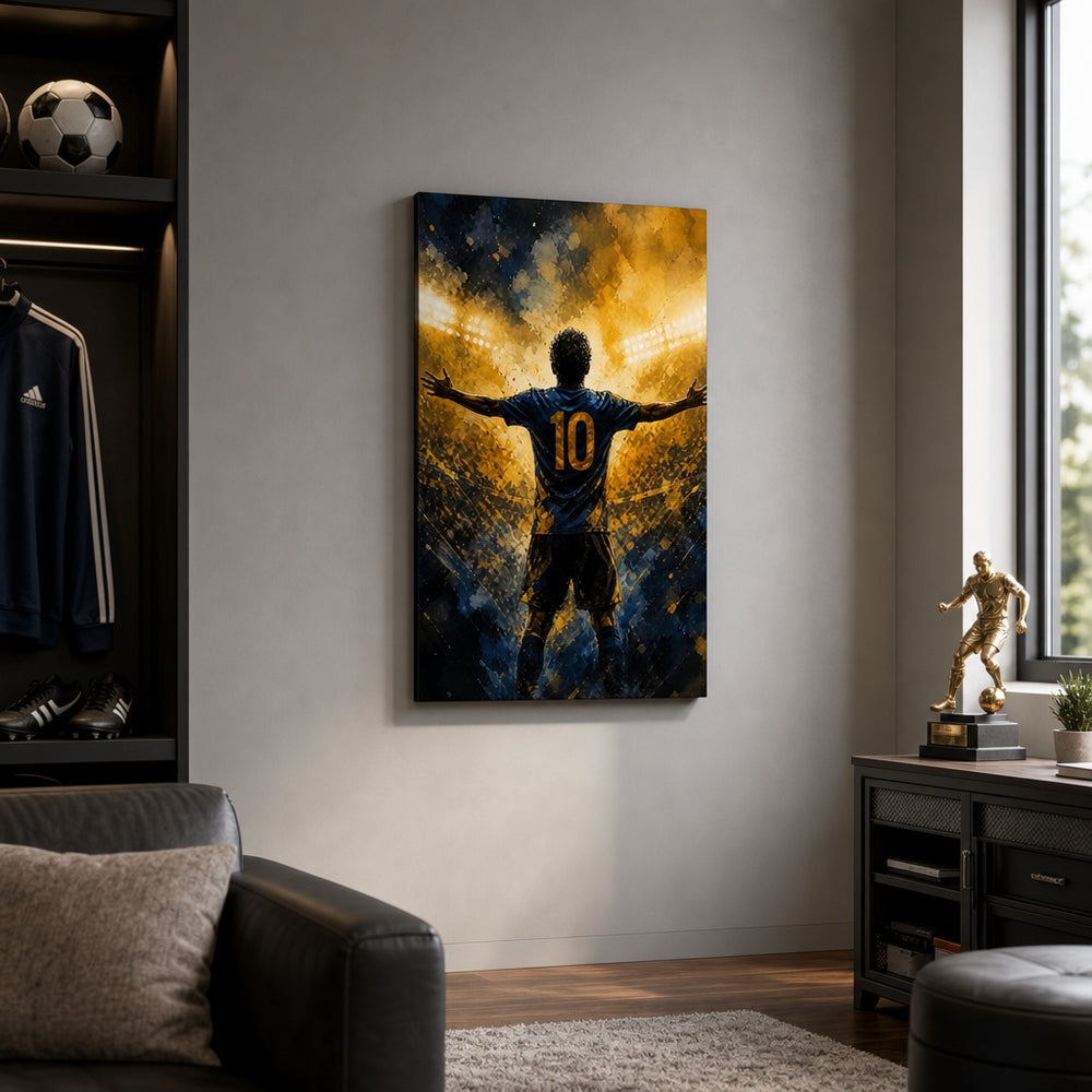 Number 10 Celebration Silhouette Canvas Wall Art 18×24 inch wrapped canvas wall mockup