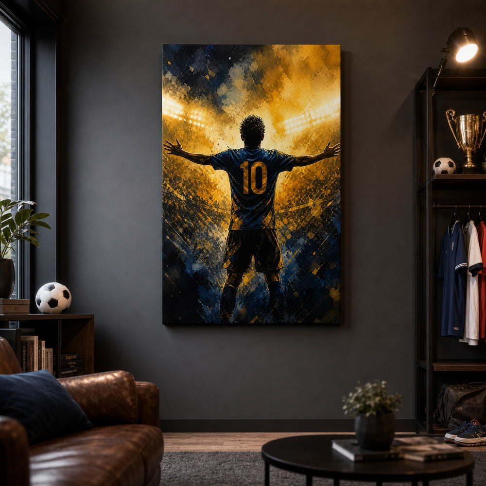 Number 10 Celebration Silhouette Canvas Wall Art 24×36 inch wrapped canvas wall mockup
