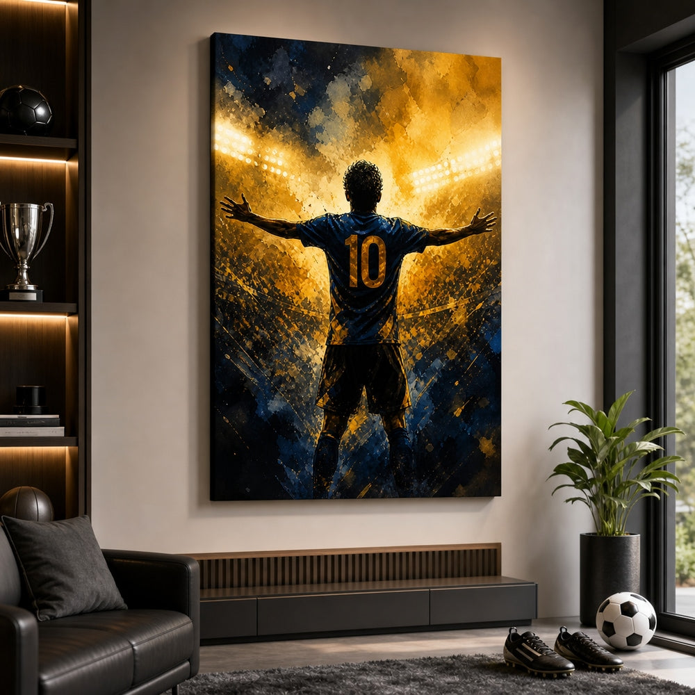 Number 10 Celebration Silhouette Canvas Wall Art 30×40 inch wrapped canvas wall mockup