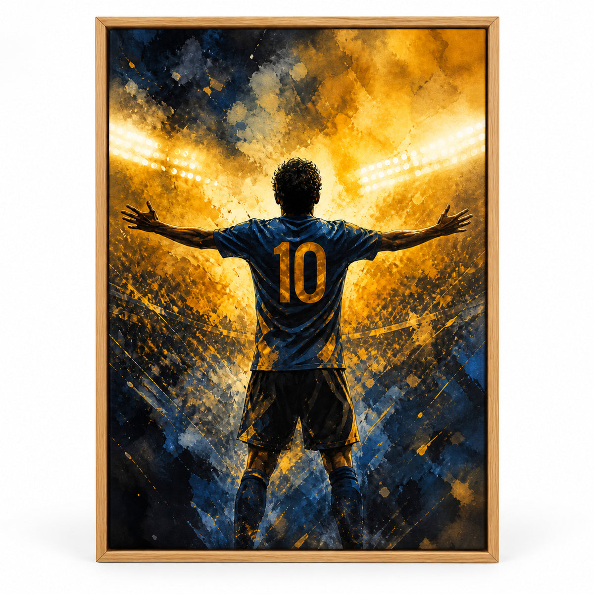 Number 10 Celebration Silhouette Canvas Painting Wall Decor | brown_sku