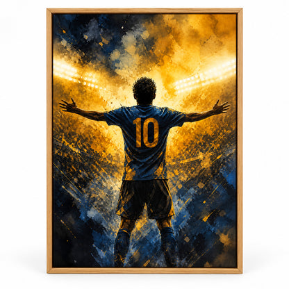 Number 10 Celebration Silhouette Canvas Painting Wall Decor | brown_sku