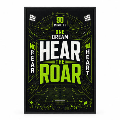 Hear The Roar Stadium Typography Canvas Painting Wall Decor | black_sku