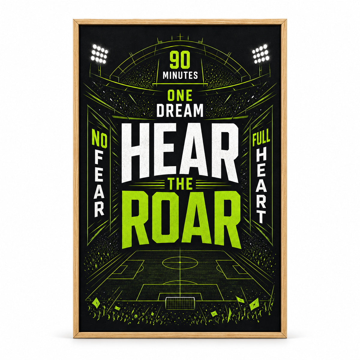 Hear The Roar Stadium Typography Canvas Painting Wall Decor | brown_sku