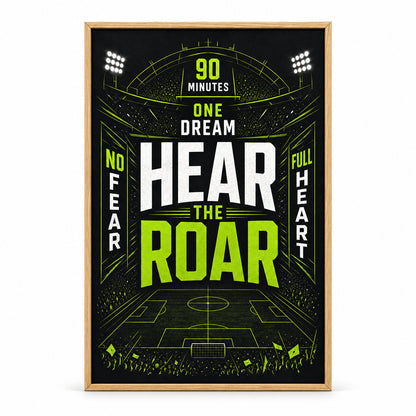 Hear The Roar Stadium Typography Canvas Painting Wall Decor | brown_sku