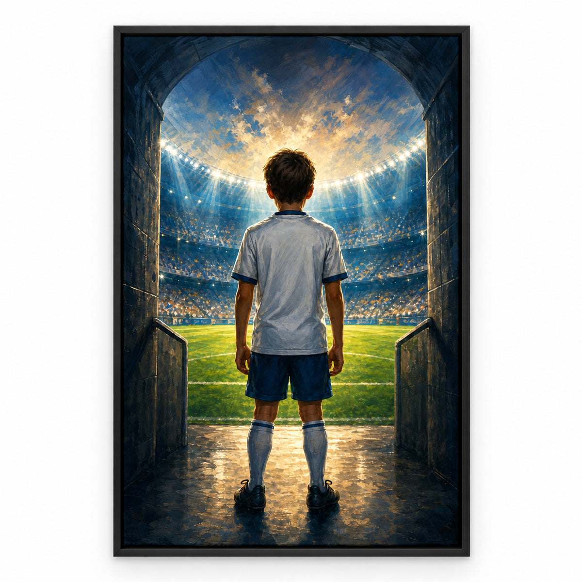 Custom Youth Soccer Dream Tunnel Canvas Painting Wall Decor | black_sku