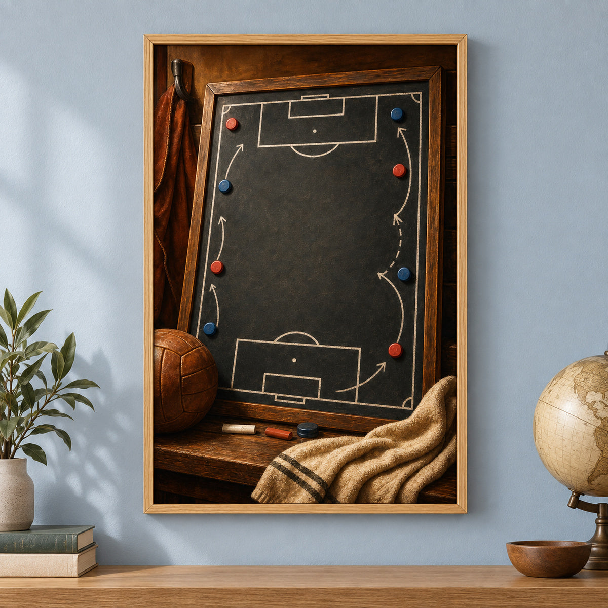 Custom Coach Dad Master Plan Canvas Painting Wall Decor | brown_independent_close