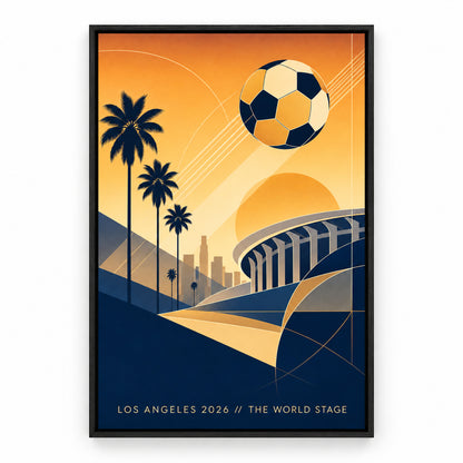 Los Angeles 2026 World Stage Soccer Canvas Wall Art | black_sku
