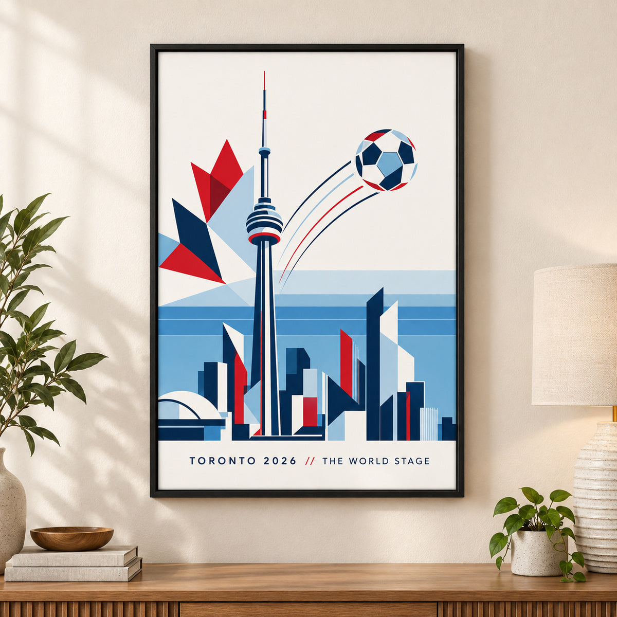 Toronto 2026 World Stage Soccer Canvas Painting Wall Decor | black_independent_close