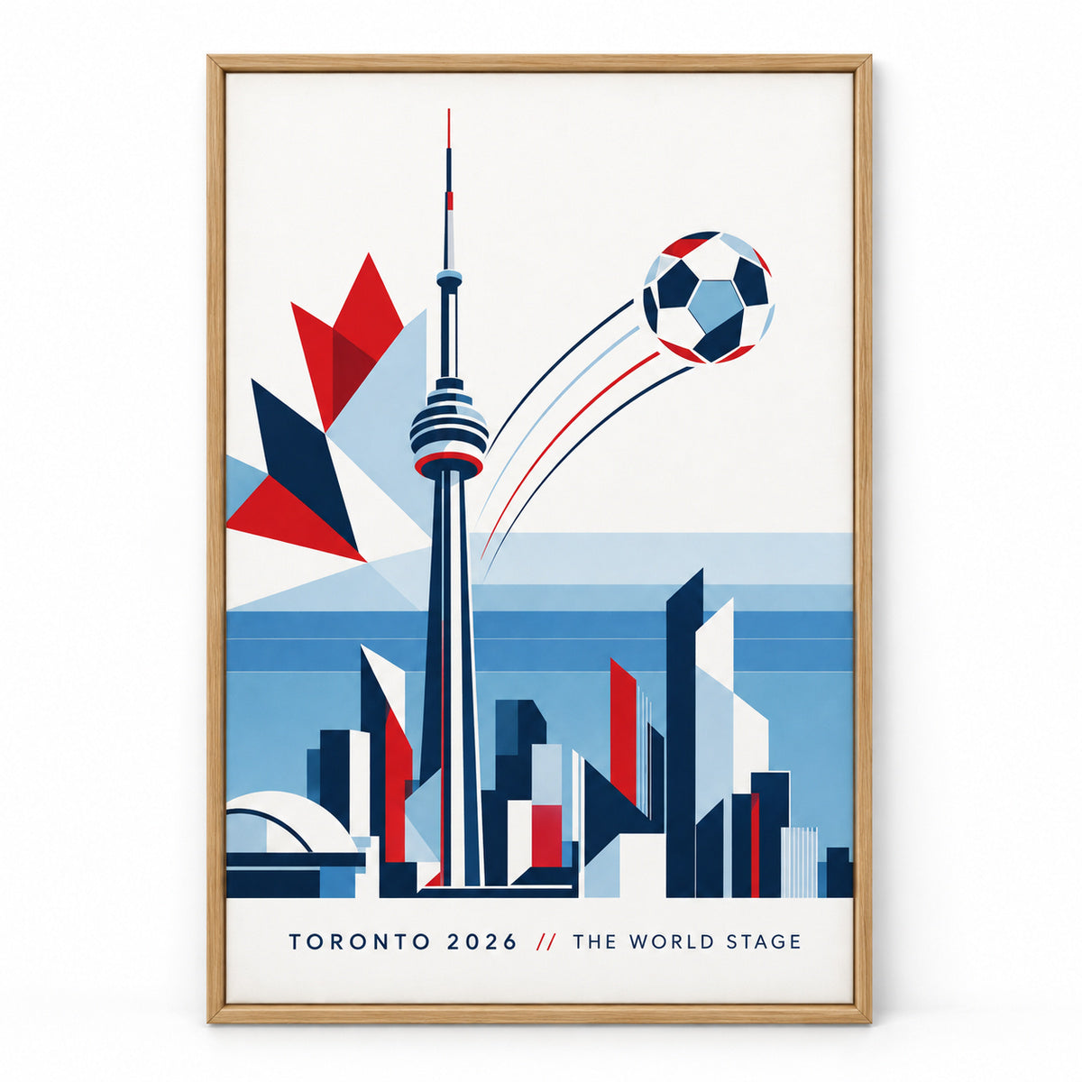 Toronto 2026 World Stage Soccer Canvas Painting Wall Decor | brown_sku