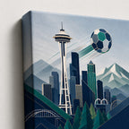 Seattle 2026 World Stage Soccer Canvas Wall Art detail
