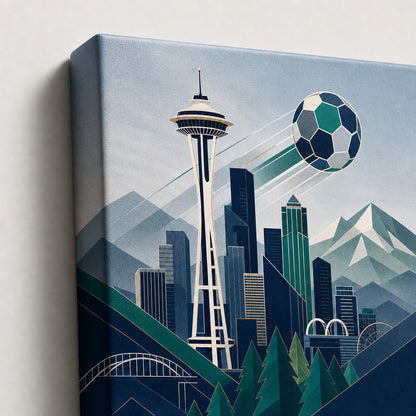 Seattle 2026 World Stage Soccer Canvas Wall Art detail