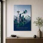 Seattle 2026 World Stage Soccer Canvas Wall Art wall living