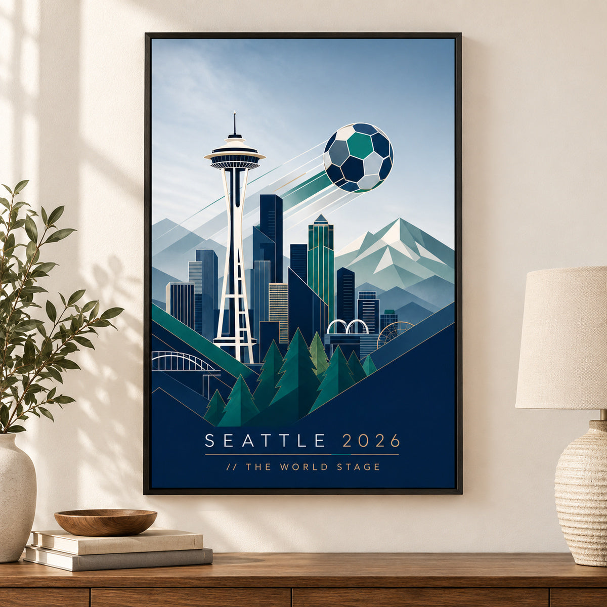 Seattle 2026 Soccer Canvas Painting for Game Room Decor | black_independent_close