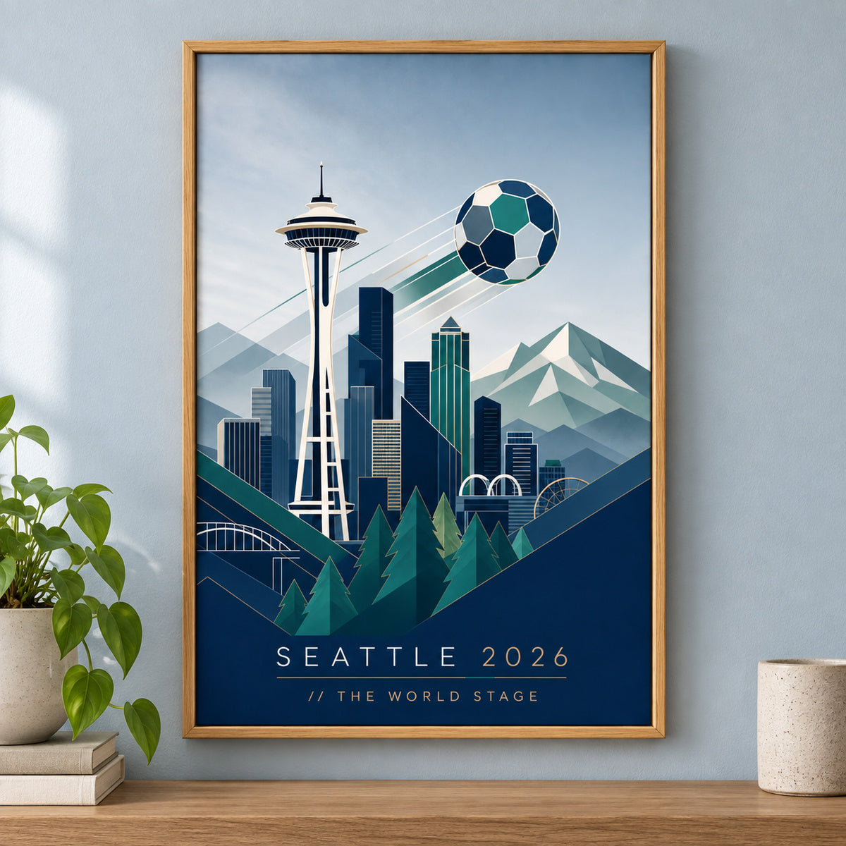 Seattle 2026 Soccer Canvas Painting for Game Room Decor | brown_independent_close
