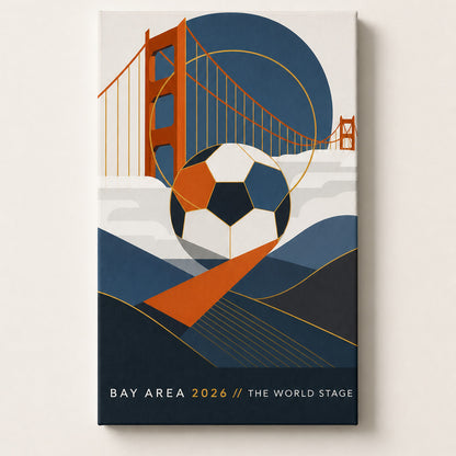 Bay Area 2026 World Stage Soccer Canvas Wall Art sku 12x18