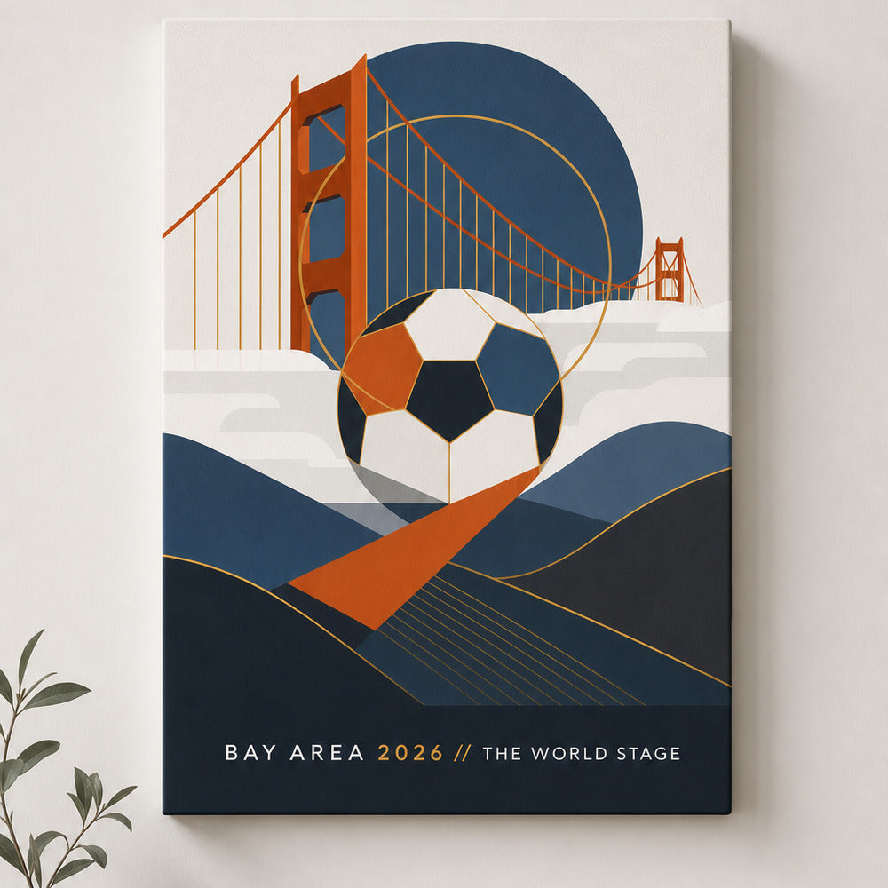Bay Area 2026 World Stage Soccer Canvas Wall Art sku 18x24