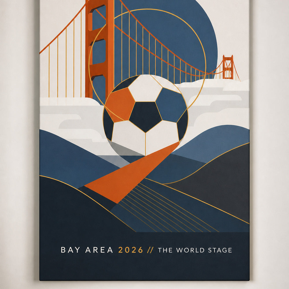 Bay Area 2026 World Stage Soccer Canvas Wall Art sku 24x36