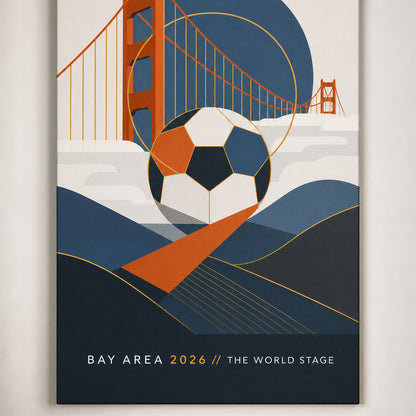Bay Area 2026 World Stage Soccer Canvas Wall Art sku 24x36