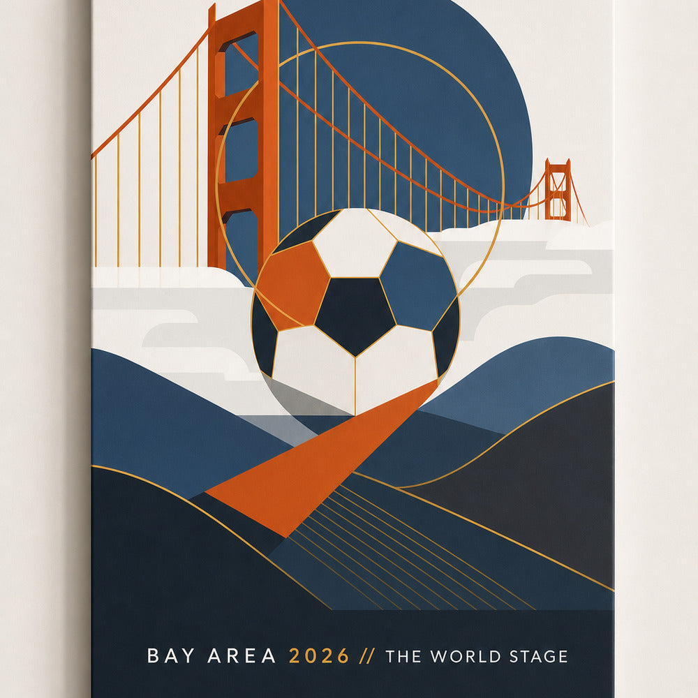 Bay Area 2026 World Stage Soccer Canvas Wall Art sku 30x40