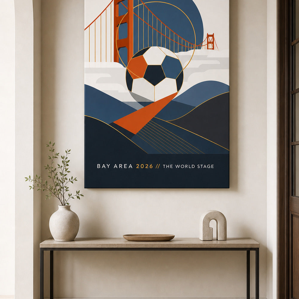 Bay Area 2026 World Stage Soccer Canvas Wall Art wall entry