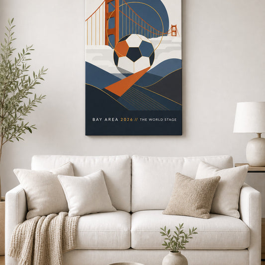 Bay Area 2026 World Stage Soccer Canvas Wall Art wall living