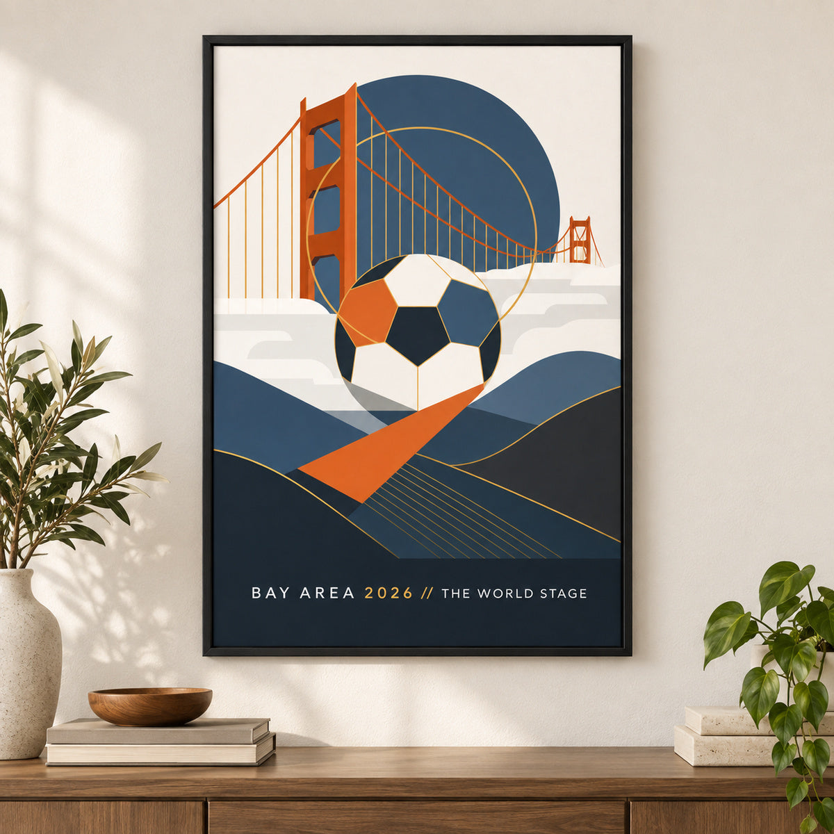 Bay Area 2026 Soccer Canvas Painting for Game Room Decor | black_independent_close