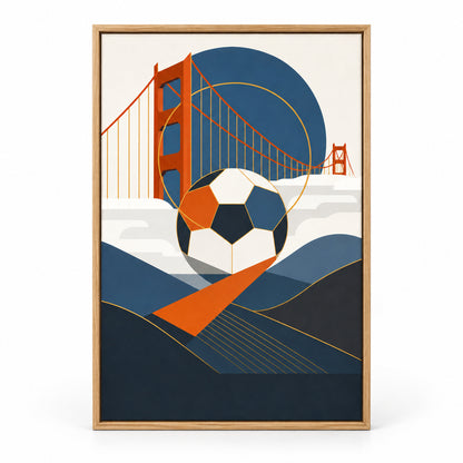 Bay Area 2026 Soccer Canvas Painting for Game Room Decor | brown_sku