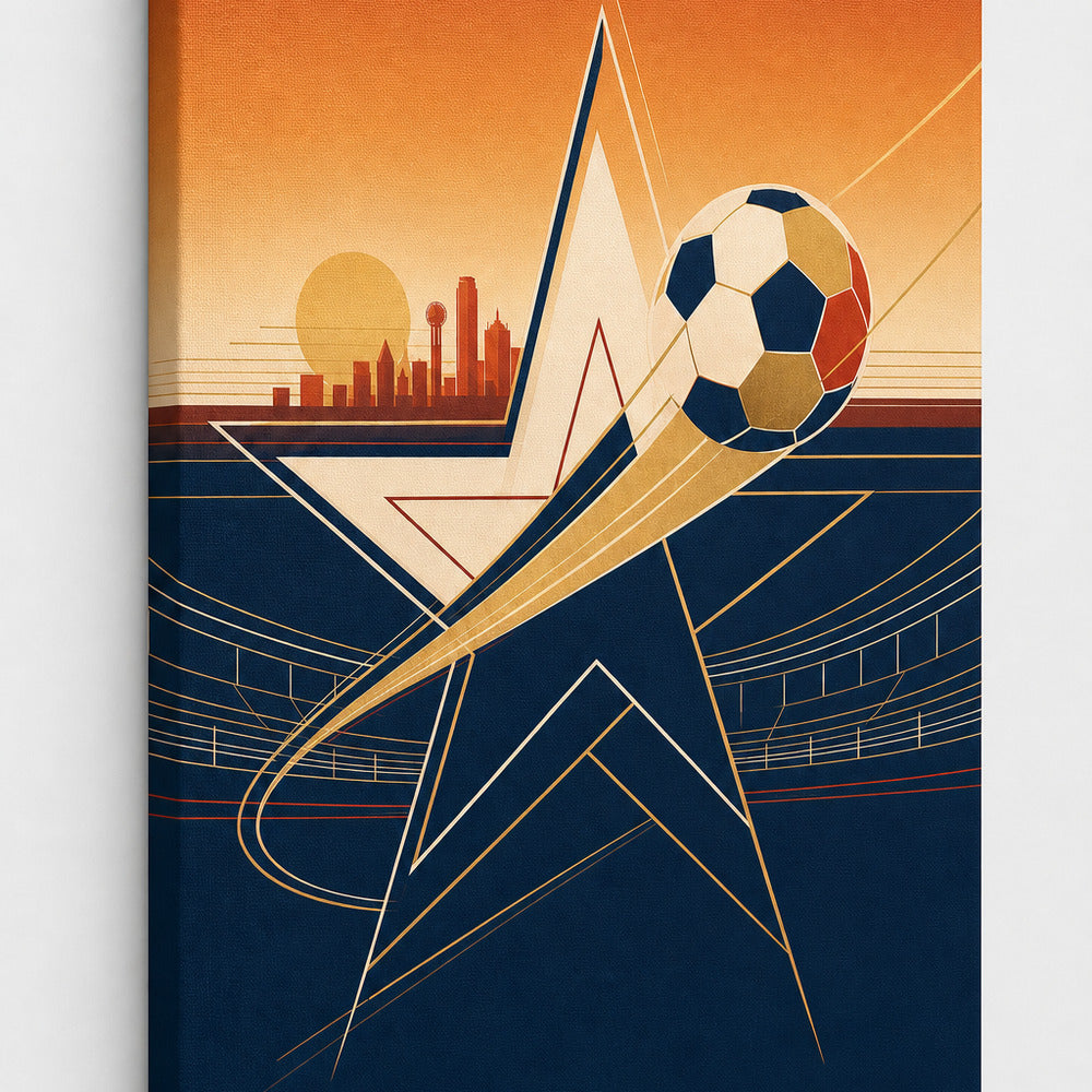 Dallas 2026 World Stage Soccer Canvas Wall Art detail