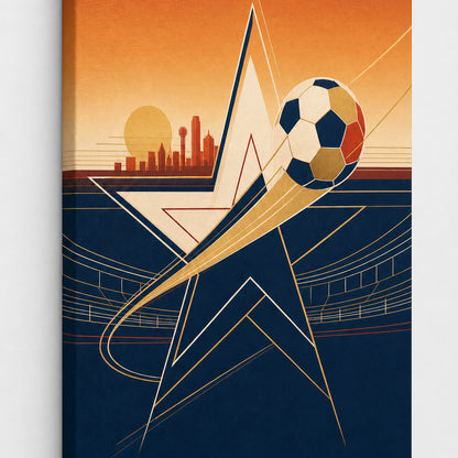 Dallas 2026 World Stage Soccer Canvas Wall Art detail