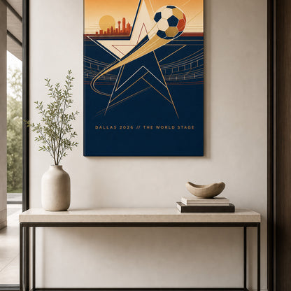 Dallas 2026 World Stage Soccer Canvas Wall Art wall entry