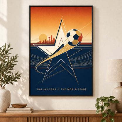 Dallas 2026 Soccer Canvas Painting for Game Room Decor | black_independent_close