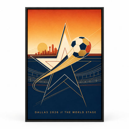 Dallas 2026 Soccer Canvas Painting for Game Room Decor | black_sku