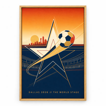 Dallas 2026 Soccer Canvas Painting for Game Room Decor | brown_sku