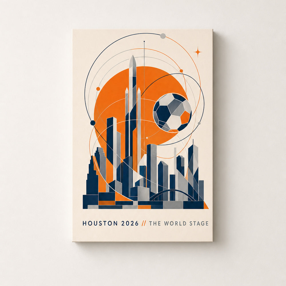 Houston 2026 World Stage Soccer Canvas Wall Art sku 12x18