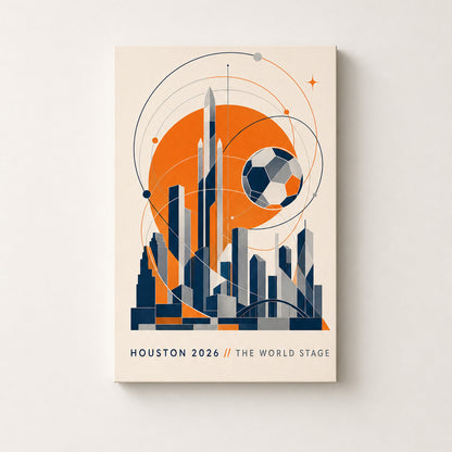 Houston 2026 World Stage Soccer Canvas Wall Art sku 12x18