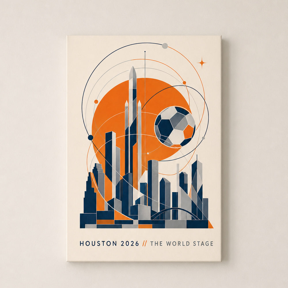Houston 2026 World Stage Soccer Canvas Wall Art sku 18x24