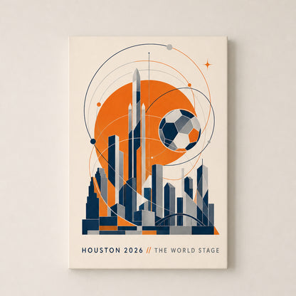 Houston 2026 World Stage Soccer Canvas Wall Art sku 18x24