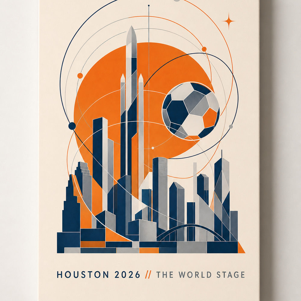 Houston 2026 World Stage Soccer Canvas Wall Art sku 24x36