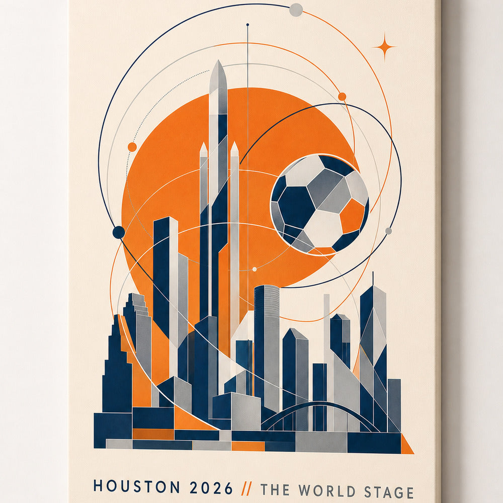Houston 2026 World Stage Soccer Canvas Wall Art sku 30x40