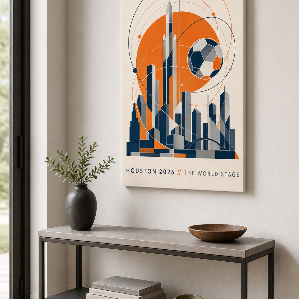 Houston 2026 World Stage Soccer Canvas Wall Art wall entry