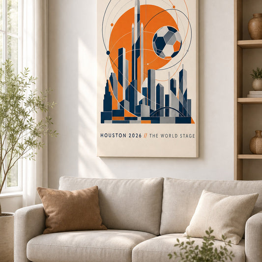 Houston 2026 World Stage Soccer Canvas Wall Art wall living