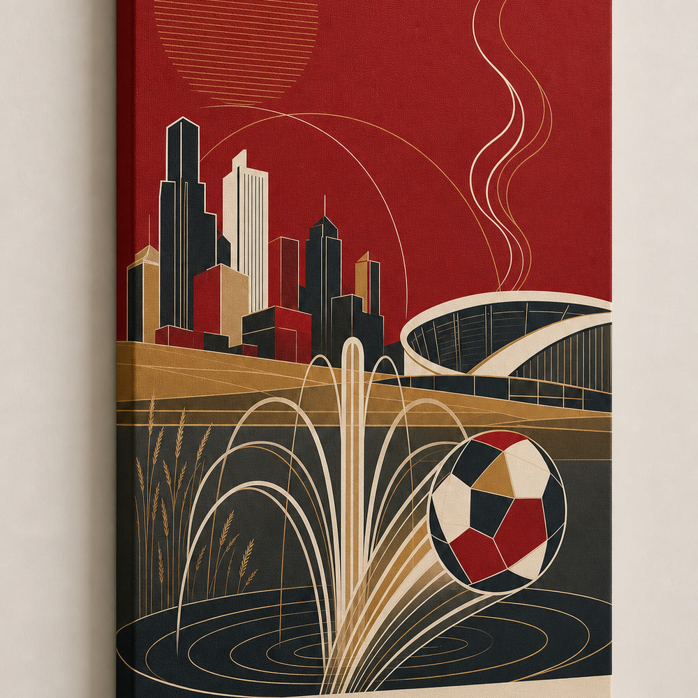 Kansas City 2026 World Stage Soccer Canvas Wall Art detail