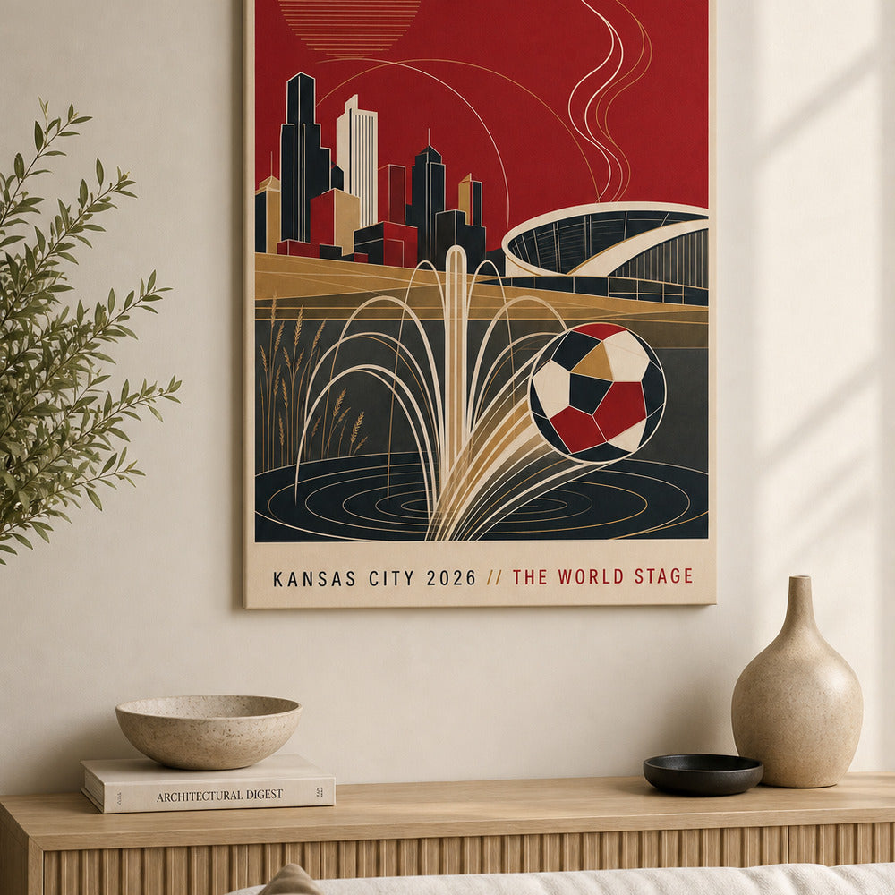 Kansas City 2026 World Stage Soccer Canvas Wall Art sku 24x36
