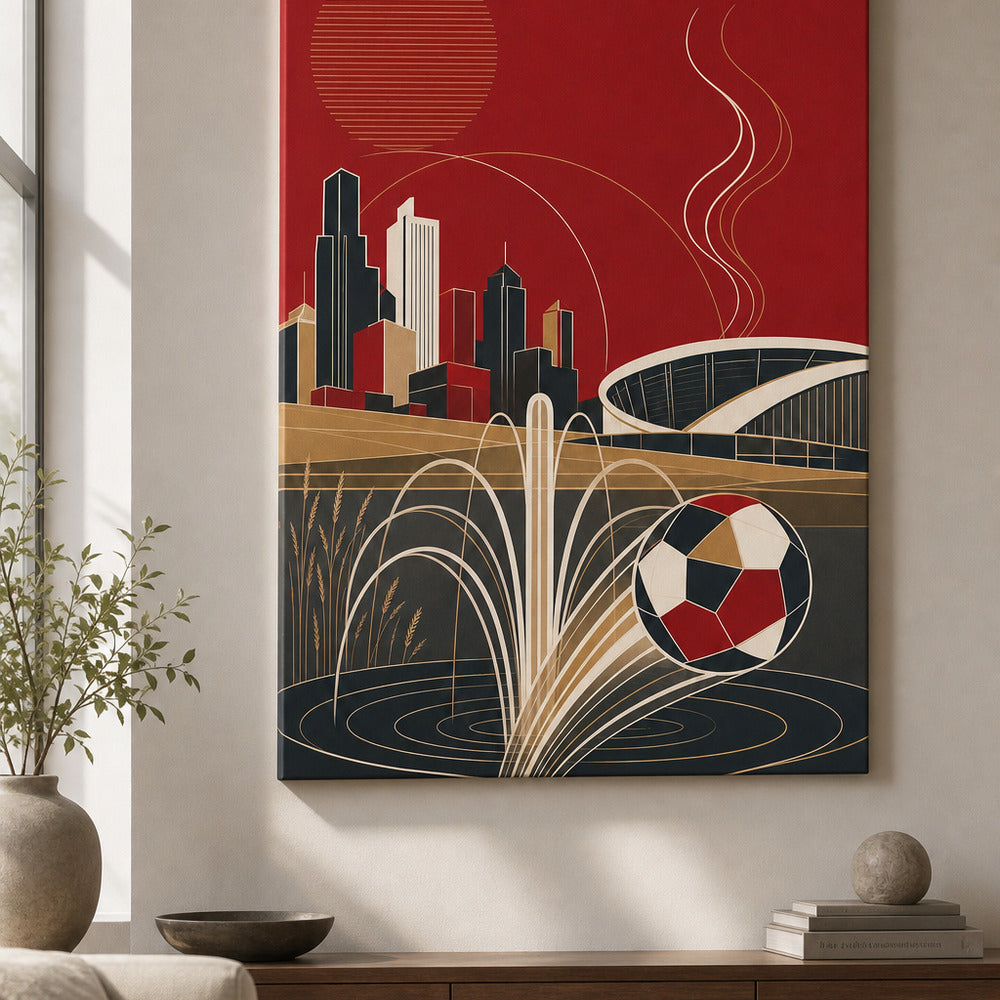Kansas City 2026 World Stage Soccer Canvas Wall Art sku 30x40
