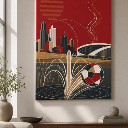 Kansas City 2026 World Stage Soccer Canvas Wall Art sku 30x40