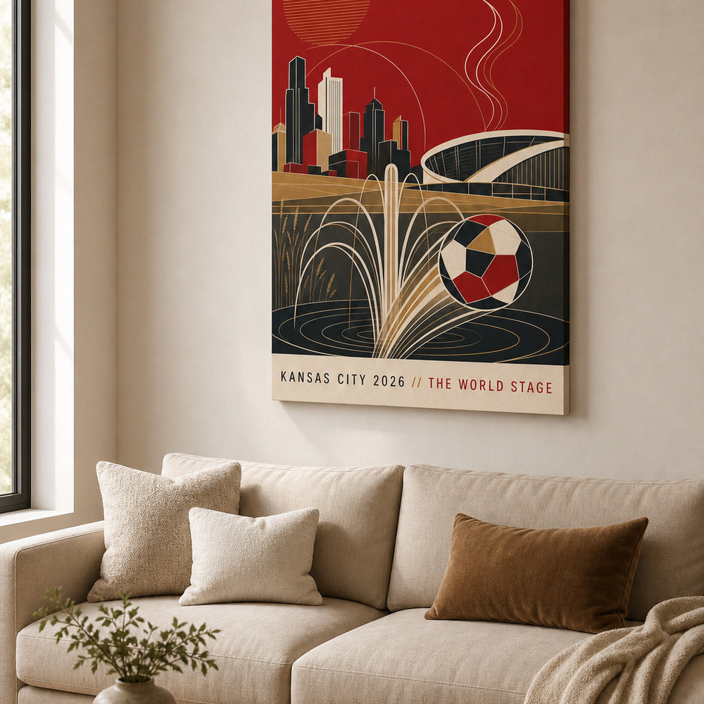 Kansas City 2026 World Stage Soccer Canvas Wall Art wall living