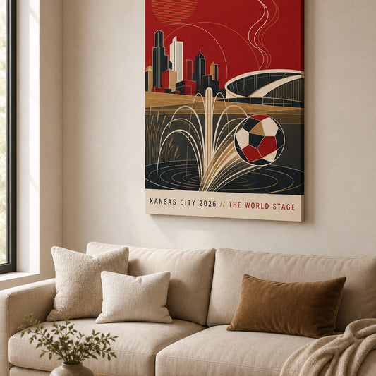 Kansas City 2026 World Stage Soccer Canvas Wall Art wall living