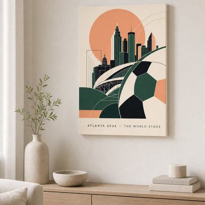 Atlanta 2026 World Stage Soccer Canvas Wall Art sku 12x18